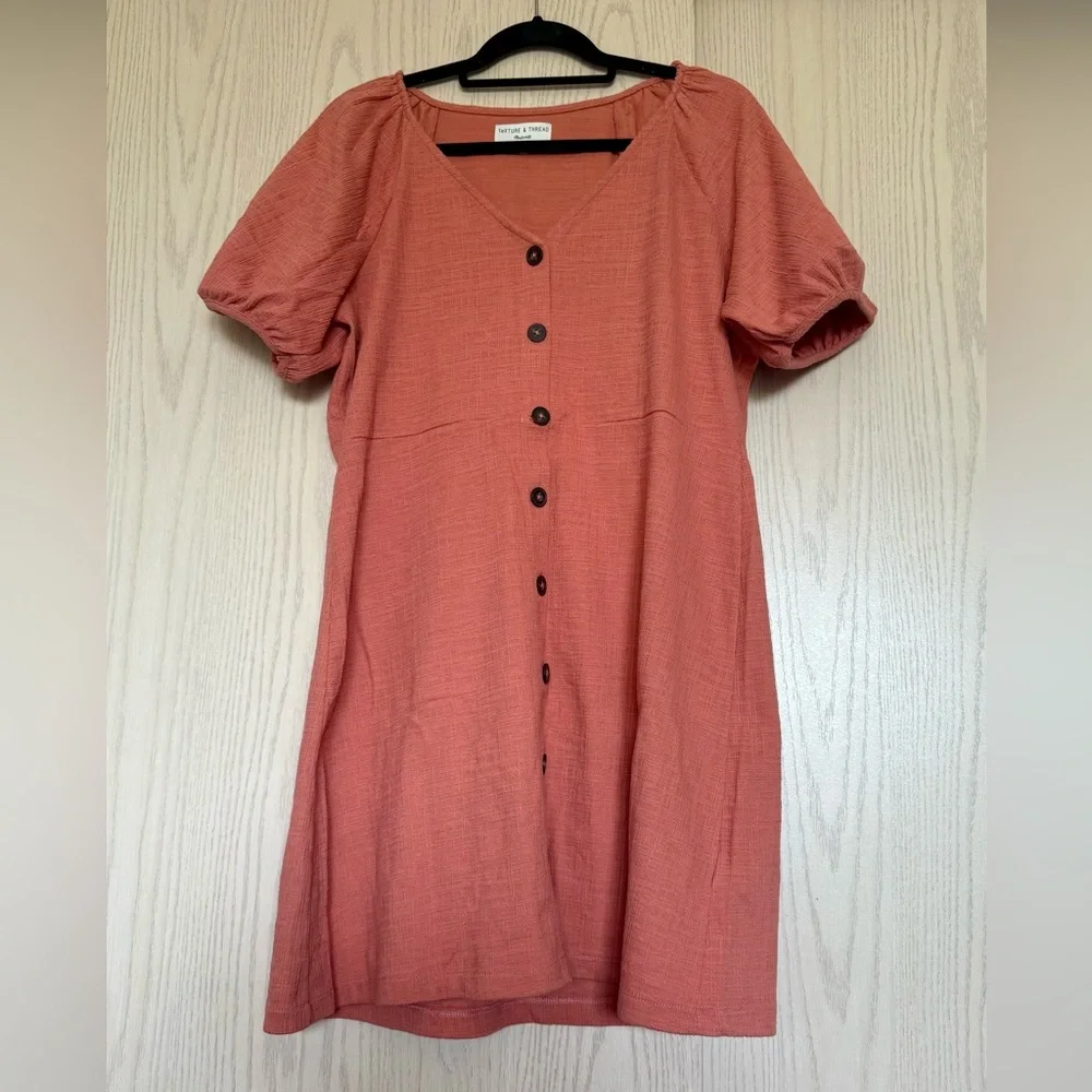 Madewell Texture & Thread Puff-Sleeve Dress - Picture 2 of 7